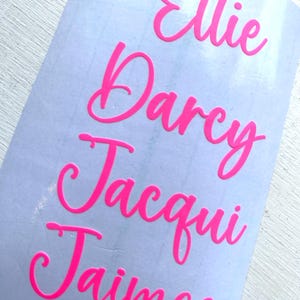 Personalisiertes Vinyl Permanent, Henne Hirsch Prosecco Glas Champagner Flöte Aufkleber DIY Abziehbilder für Brautparty Hochzeitsbevorzugungen Massenabziehbilder, Neon