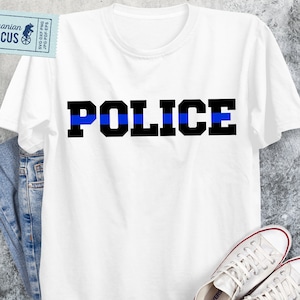 Police Svg, Thin Blue Line Svg, Police Shirt Svg, Gift Template for Daddy, Father&#39;s Day Svg, Png, Jpg, Dxf Silhouette, Cricut, Sublimation