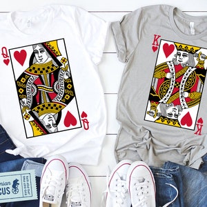 Königin der Herzen SVG, PNG, König & Königin Spielkarten SVG, Paar passende Shirts, Cricut, Silhouette, Sublimation