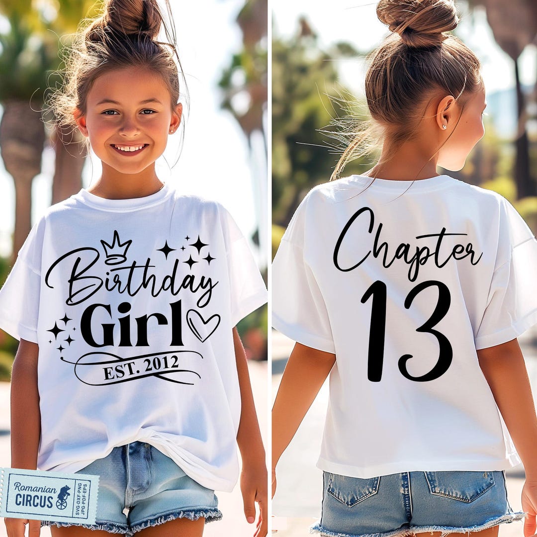 13th Birthday Girl SVG, PNG, Chapter 13 Svg, Est. 2012 Svg, 13th ...
