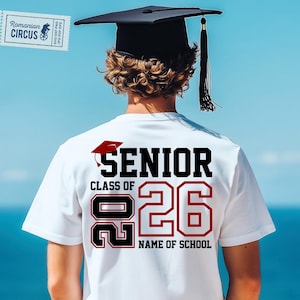 Senior Class Of 2026 Svg, Png, Black Maroon Sports Design, Back & Front Design, Senior 2026 Svg, High School, College, Personalized Senior