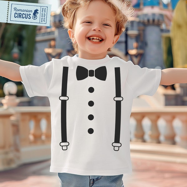 Suspenders SVG, PNG, Faux Suspenders Shirt Svg, Bow Tie Svg, for Baby, Kids, Toddler, Boy, Kid, Man, Cricut Digital Downloads, Sublimation