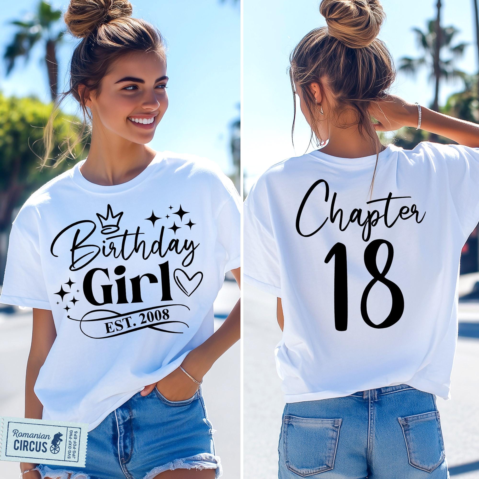 18th Birthday SVG, PNG, Chapter 18 Svg, Est. 2008 Svg, 18th Birthday ...