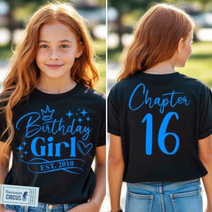 16歳の誕生日の女の子 SVG、PNG、第16章 SVG、設立2010年 SVG、16歳の誕生日の女の子のシャツ SVG、前面背面、白ピンク、黒、クリカット、昇華 画像 3