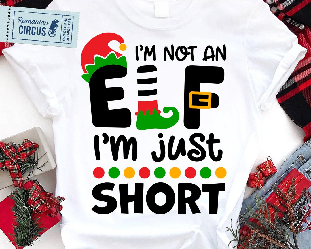 T-Shirt Divertente Natale – I'm Not An Elf, I'm Just Short – Uomo – Galaxy Tees