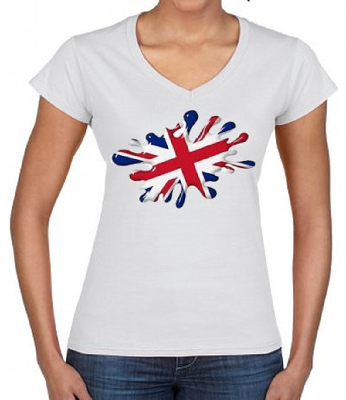 Union Jack 'Splat' Ladies T Shirt | Etsy
