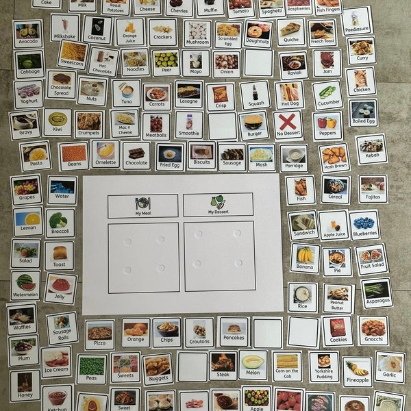 Meal Planner Board and Cards Real Food Pictures
