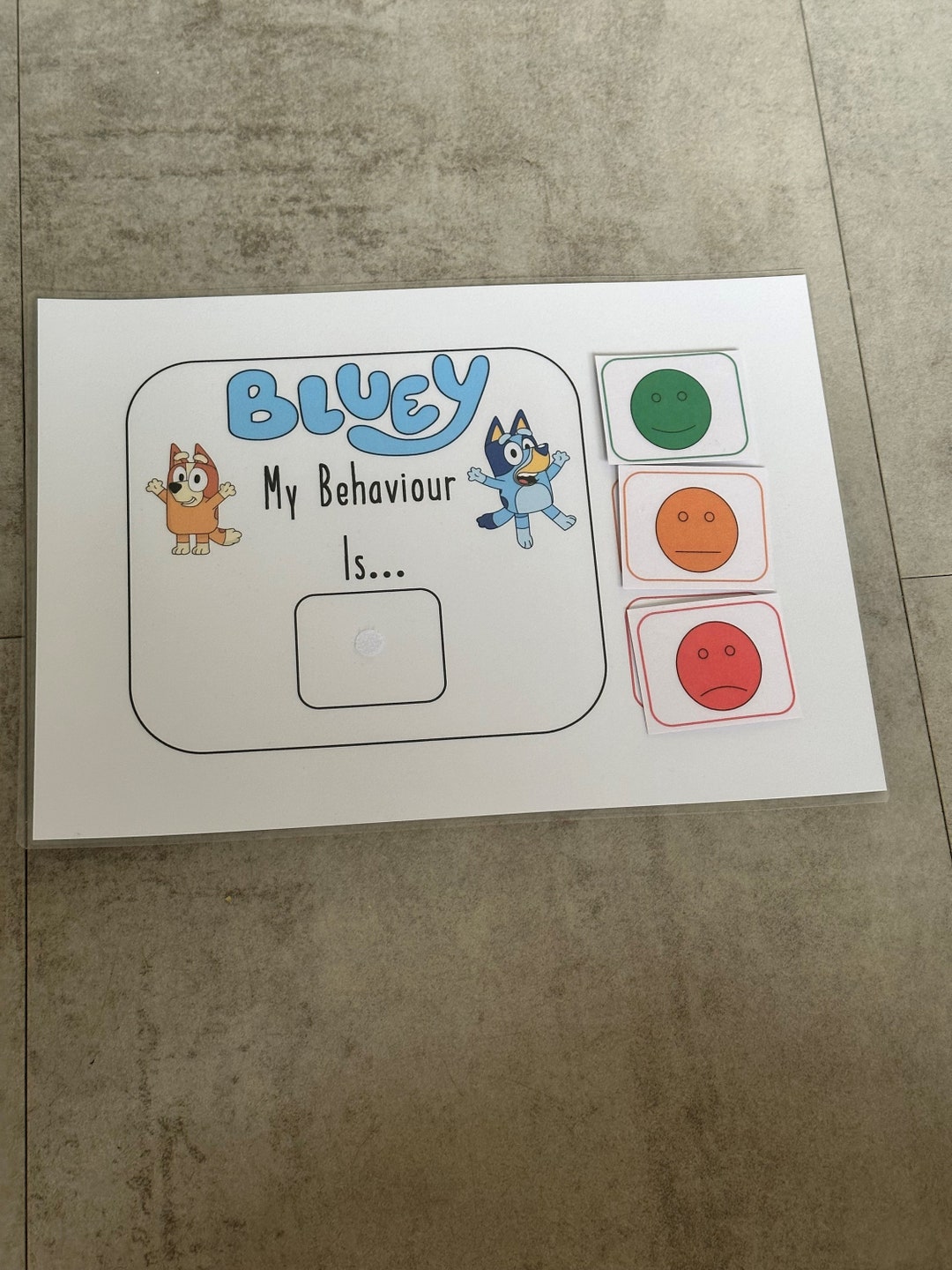 Bluey Traffic Light System Behaviour Chart Etsy UK