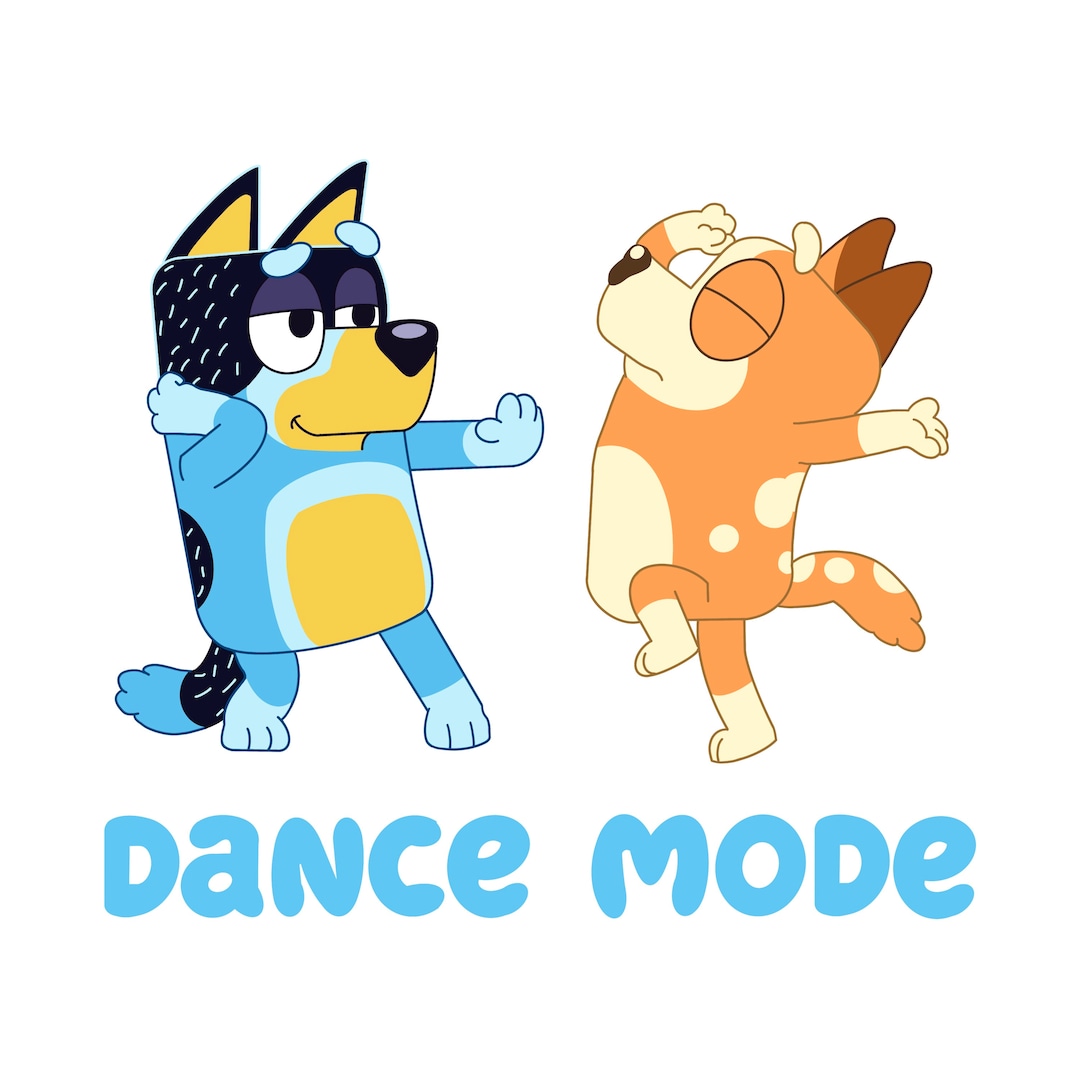 Bluey Chili Bandit Dance Mode Tshirt Print Cricut Etsy