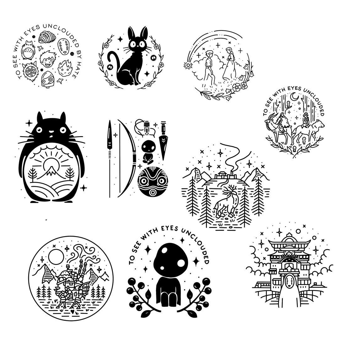 Studio Ghibli Prints Multipack T-shirt Print Cricut - Etsy