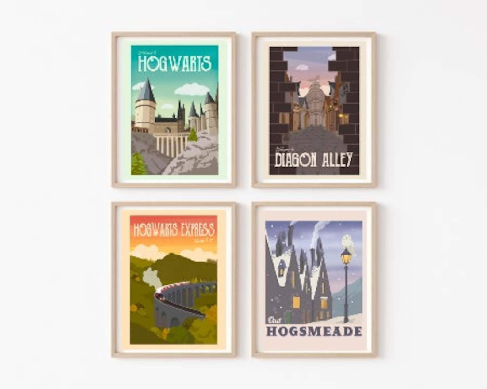 Magic Retro Travel Posters  Set of 3 Bundle  Vintage Poster image 0