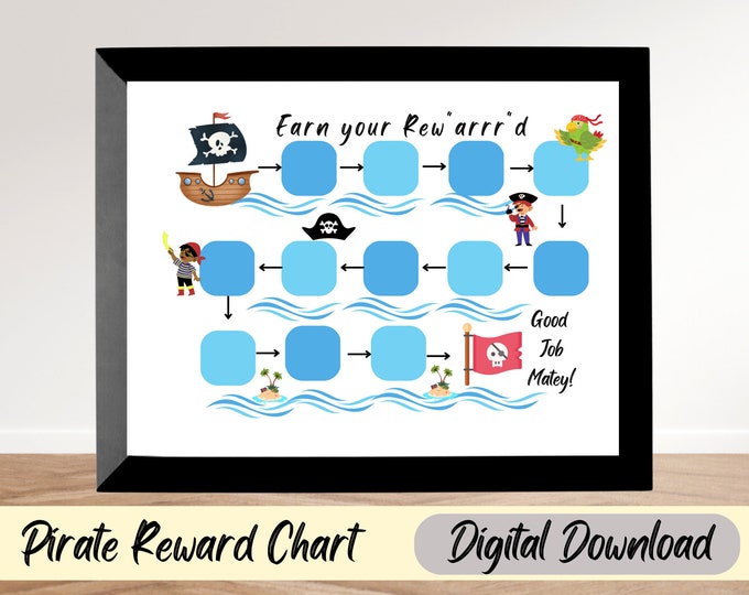 Pirate Reward Chart, Boy Reward Chart