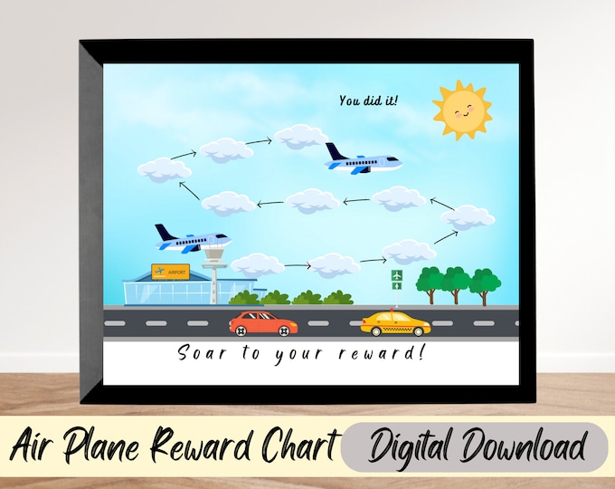 Airplane Reward Chart, Boy Reward Chart