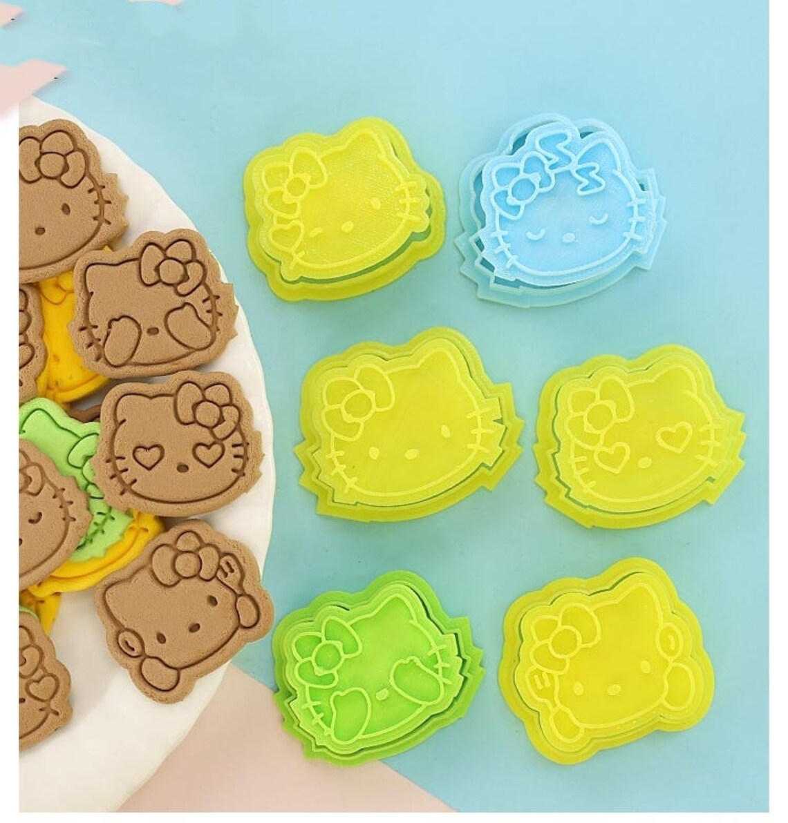 6Pcs/set Hello Kitty cookie cutter set Birthday cake Etsy