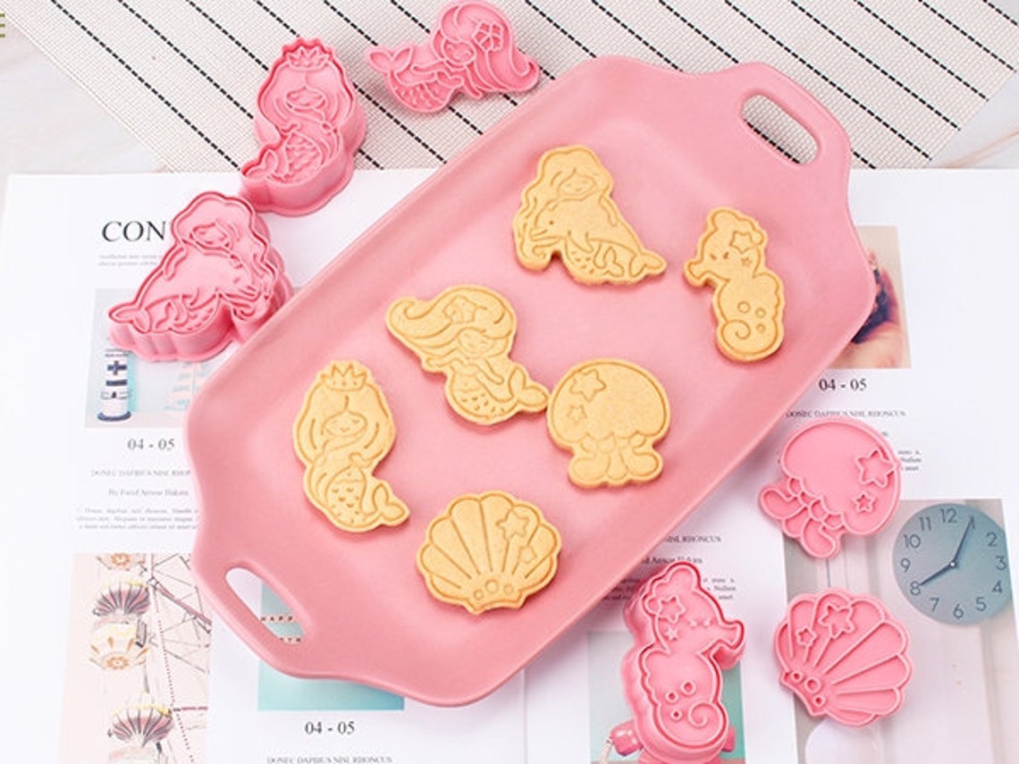 6 pairs Mermaid Cookie cutter setOcean cookie cutter set Etsy