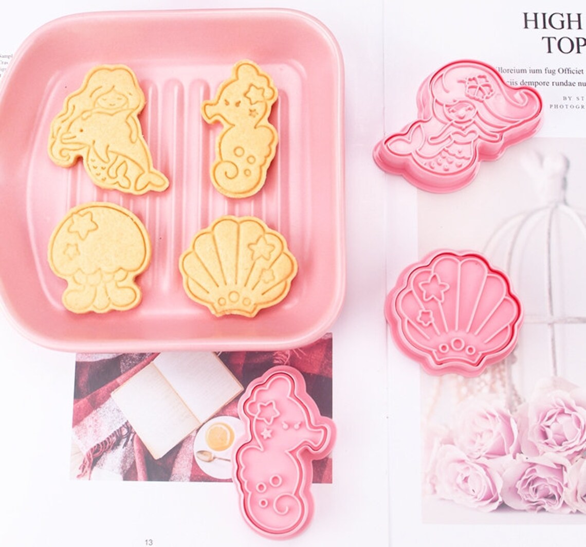 6 pairs Mermaid Cookie cutter setOcean cookie cutter set Etsy