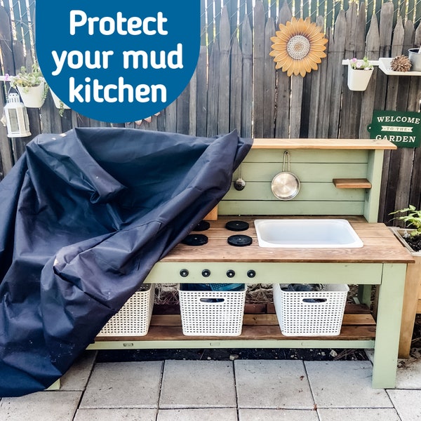 Mud Kitchen Cover - Outdoor Furniture Cover - Custom Cover for Play Kitchen - Outside Kitchen Cover - Waterproof Furniture Cover