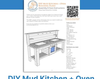 DIY Mud Kitchen Kit / Outdoor Play Kitchen / Mud Kitchen Building Plans / Digital Plans / Childrens Furniture / DIY Water Table / Sand Table