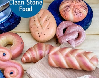 Play Food - Pretend Food Set - Story Rocks - Kitchen Sensory Stones - Mud Kitchen Accessory - Toy Kitchen Add On - Play Food Set - Vegetable