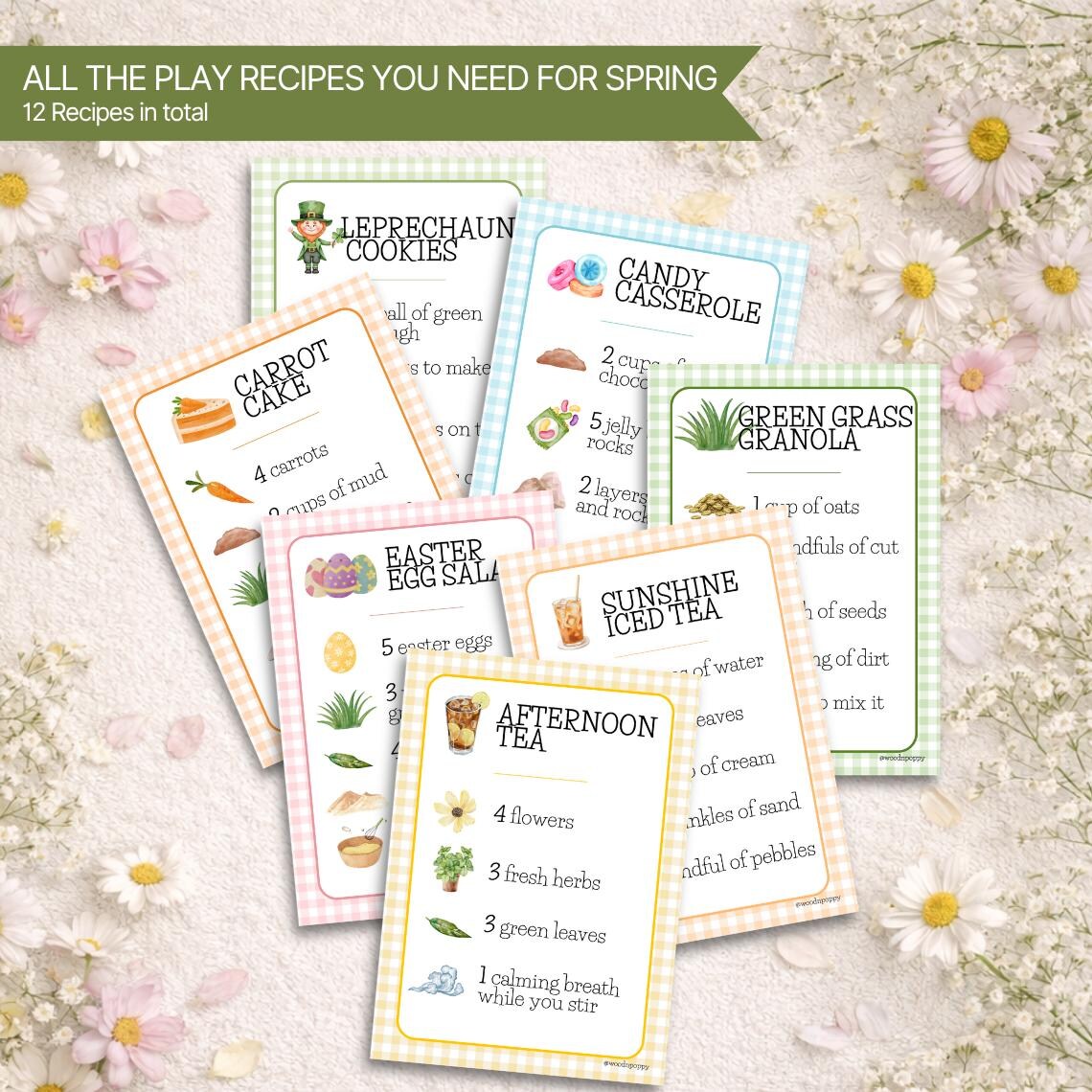Spring Mud Kitchen Toddler Spring Mud Kitchen Recipe Cards – Sensory Play Printable (PDF ...