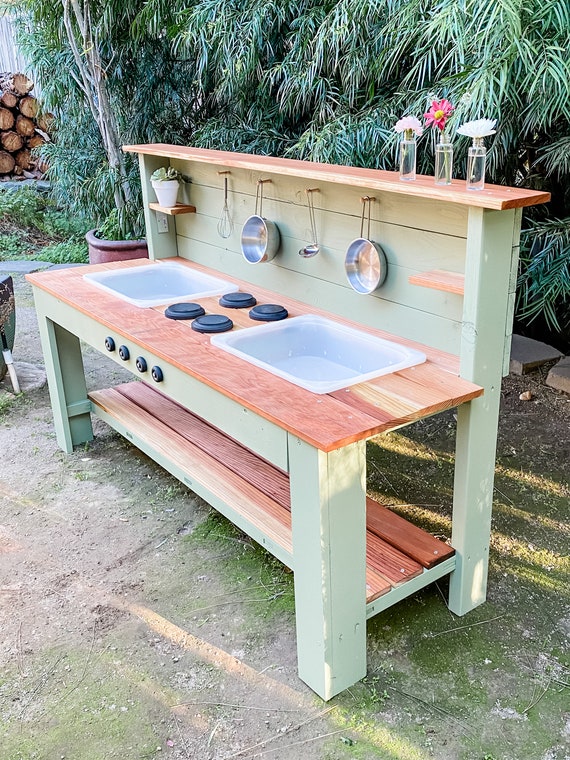 Cuisine de boue en bois pour enfants Cuisine de jouet pour enfant