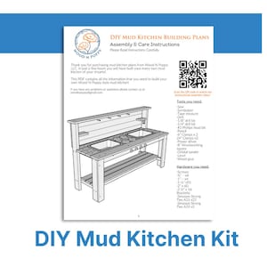 DIY Mud Kitchen Kit for Kids – Outdoor Play Kitchen | Montessori Toy | Sensory Play | Wooden Backyard Activity Set
