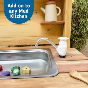 Hand Water Pump Mud Kitchen Add On - Outdoor Water Play - Kitchen Water Faucet - Mud Table - Water Table - Water Station - Water Spigot