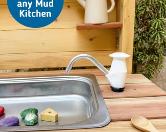 Hand Water Pump Mud Kitchen Add On - Outdoor Water Play - Kitchen Water Faucet - Mud Table - Water Table - Water Station - Water Spigot