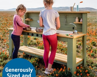 Hand Made Wood Play Kitchen Montessori Wood Mud Kitchen Mud