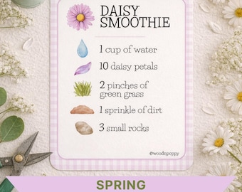 Spring Mud Kitchen Recipe Cards – Sensory Play Printable (PDF)