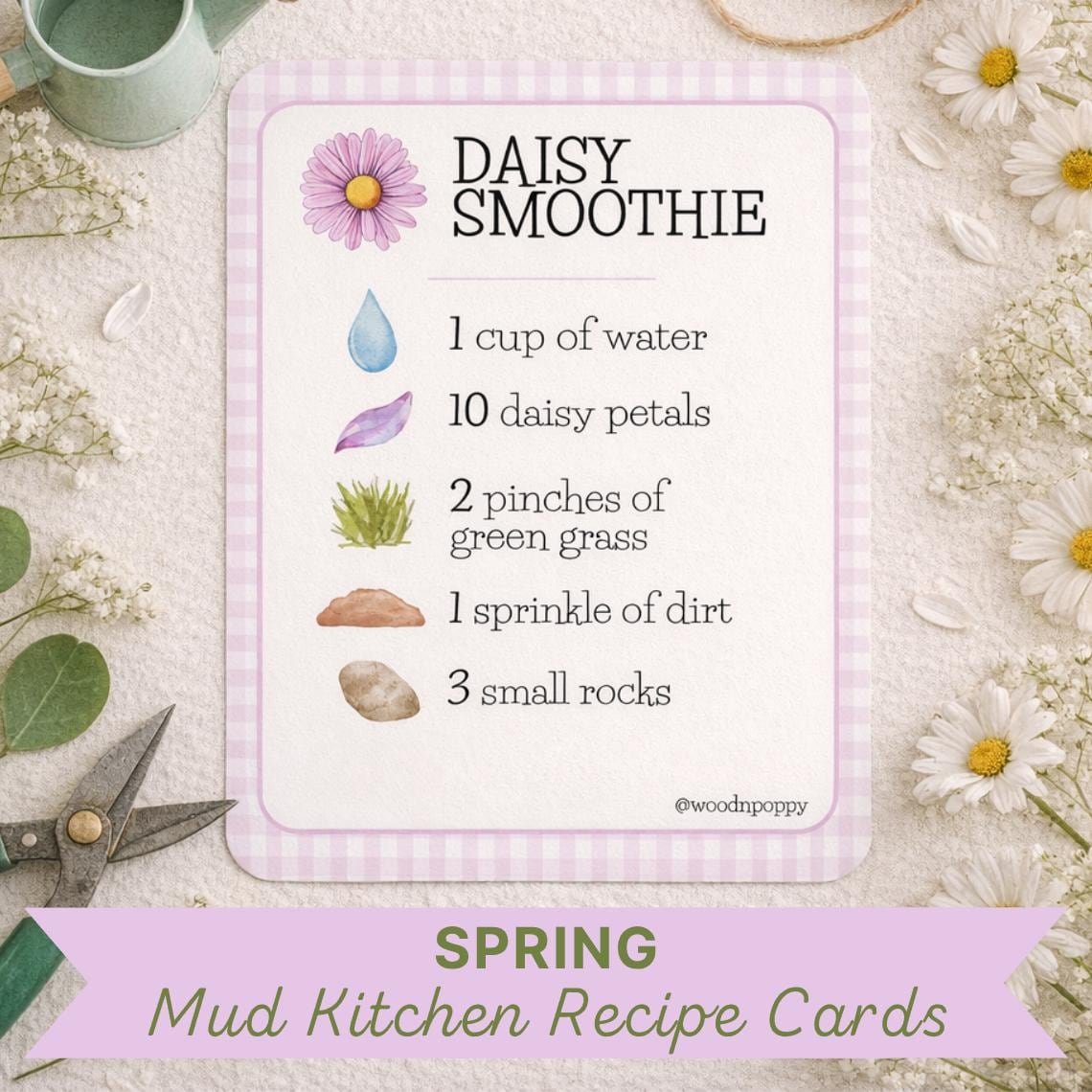 Spring Mud Kitchen Spring Mud Kitchen Recipe Cards – Sensory Play Printable (PDF) - Etsy