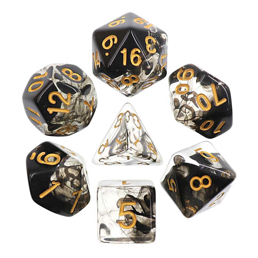 Black and clear dice set Etsy