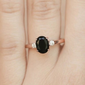 Black Onyx Ring / 14k Gold Black Onyx Ring /Dainty Onyx Ring /December Birthstone Ring / Sterling Silver Ring / Gemstone Rings /Gift For Her