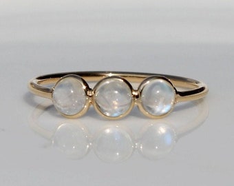 Moonstone Handmade Ring | Moonstone Engagement Ring | Stacking Ring | 925 Silver Ring | Natural Moonstone | Rings For Women | Wedding Ring