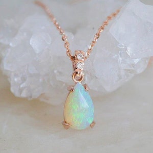 Äthiopische Opal Anhänger-Feueropal Anhänger-Antike Opal Anhänger-Opal 14K Gold Anhänger-Oktober Birthstone Ring-Opal Edelstein-Geschenk für Sie