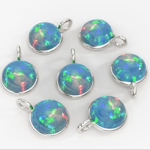 Natural Black Opal Pendant, 10k Gold Black Opal Pendant, Opal Pendant, Round Opal Pendant, Opal Necklace For Women, Perfect Gift For Women image 4