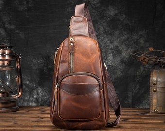 Mens Crazy Horse Leather Pack Vintage Cylinder Hiking Travel Messenger Retro Bag Mens Crazy Horse Leather Pack Vintage Cylinder Hiking Travel Messenger Retro Bag