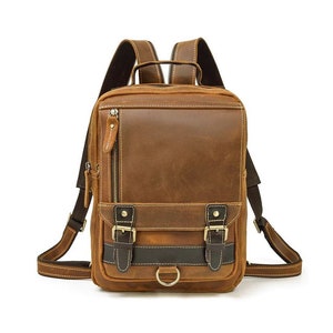 Genuine Leather Unisex Rucksack Design Men Picnic Travel Bag - Etsy