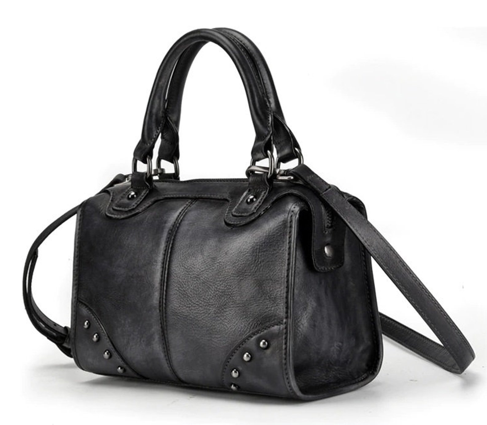 Genuine Leather Handmade Women Bag Cowhide Tote Bag Handbag Etsy