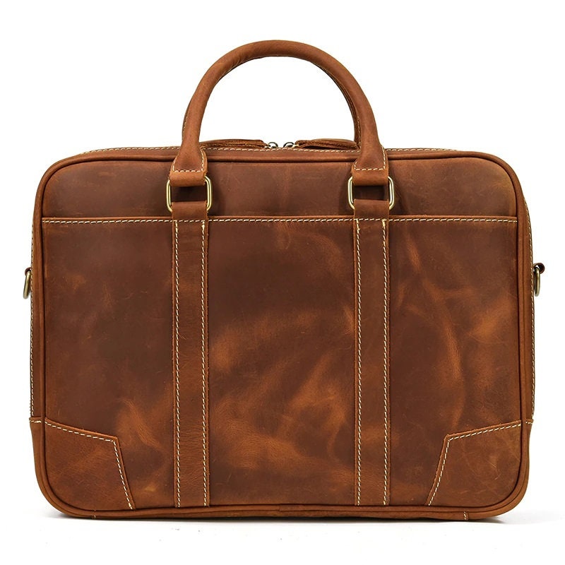 New Designer Genuine Leather Laptop Notebook Briefcase | Etsy