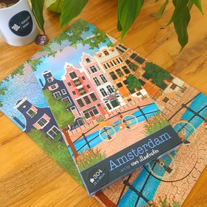 Amsterdam Premium Holzpuzzle | 304 Teile & 28 cm x 40 cm | Stabile 4 mm Starke Stücke | Handgefertigt und professionell verpackt Bild 3