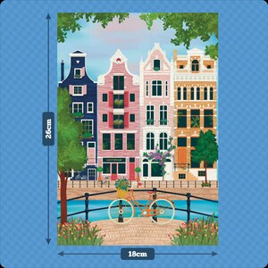 Amsterdam Premium Holzpuzzle | 304 Teile & 28 cm x 40 cm | Stabile 4 mm Starke Stücke | Handgefertigt und professionell verpackt Bild 7