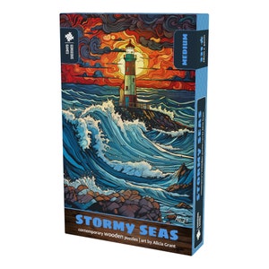 Puzzle en bois Stormy Seas : art contemporain, 321 pièces