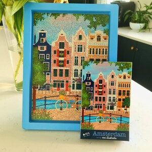 Amsterdam Premium Holzpuzzle | 304 Teile & 28 cm x 40 cm | Stabile 4 mm Starke Stücke | Handgefertigt und professionell verpackt Bild 4