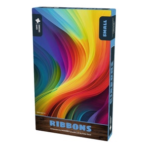 Ribbons Wooden Jigsaw Puzzle: Contemporary Art Puzzle for Adults