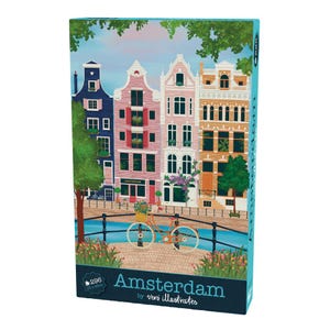 Amsterdam Small Wooden Jigsaw Puzzle For Adults | Premium Jigsaw Puzzles For Adults | Contemporary Jigsaw Puzzle | 18cm x 26cm | 140 Pieces
