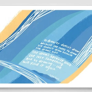 Druckbare Wand Kunst Digitaldruck Abstrakte KunstDruck Download Minimalist Life Mantra American Cartoonist Liana Finck Künstler New Yorker Zitat
