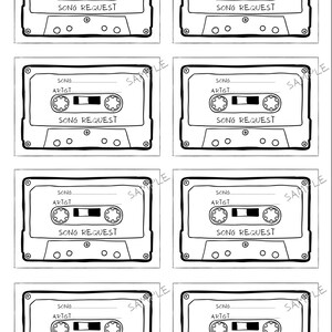 Song Request Cards - Printable A4 Sheet - Wedding Reception/ Birthday ...
