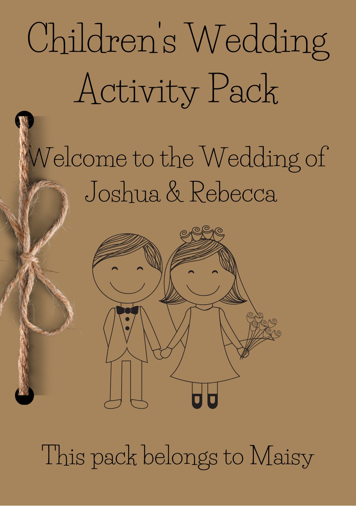 Personalised Childrens Wedding Activity Pack Wedding Ideas - Etsy