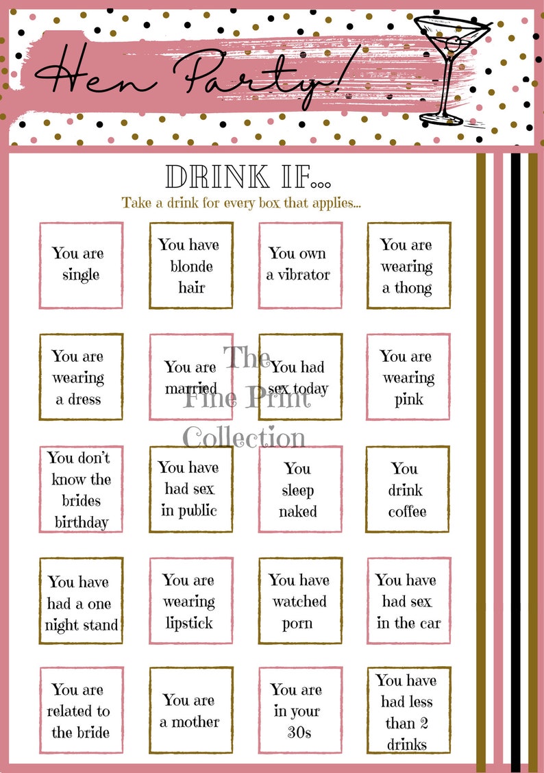 Hen Party Games Bundle Digital Download Wedding Bridal - Etsy UK